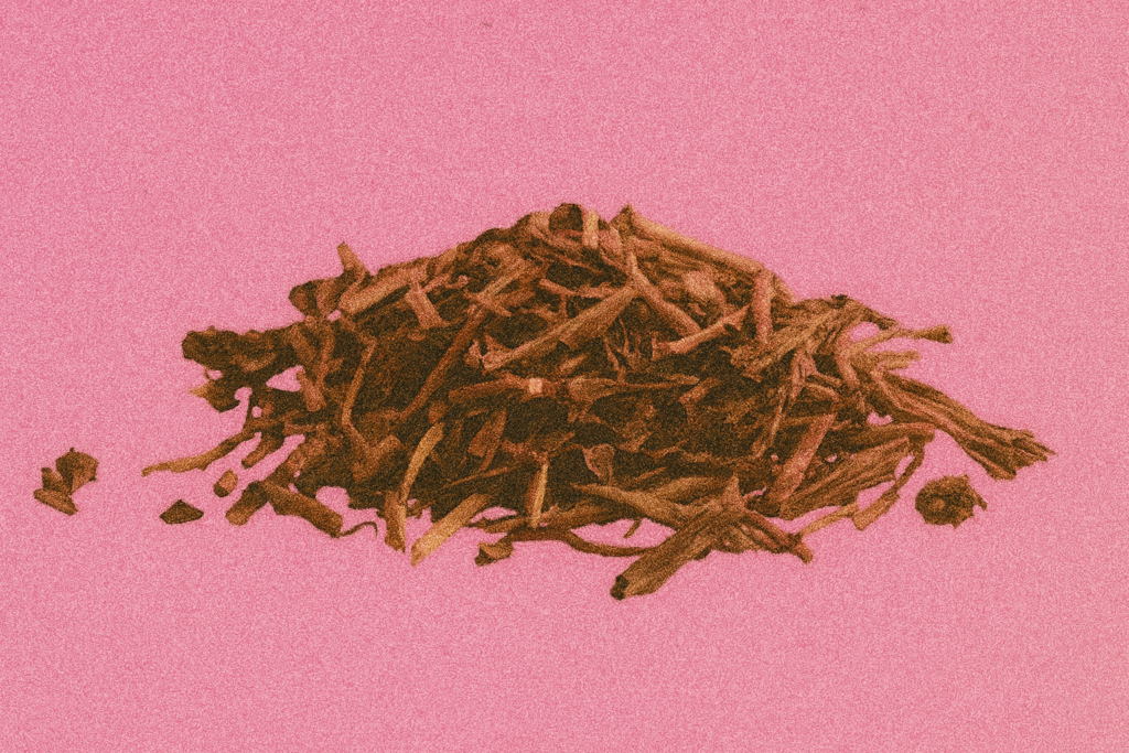 Hojicha tea leaves