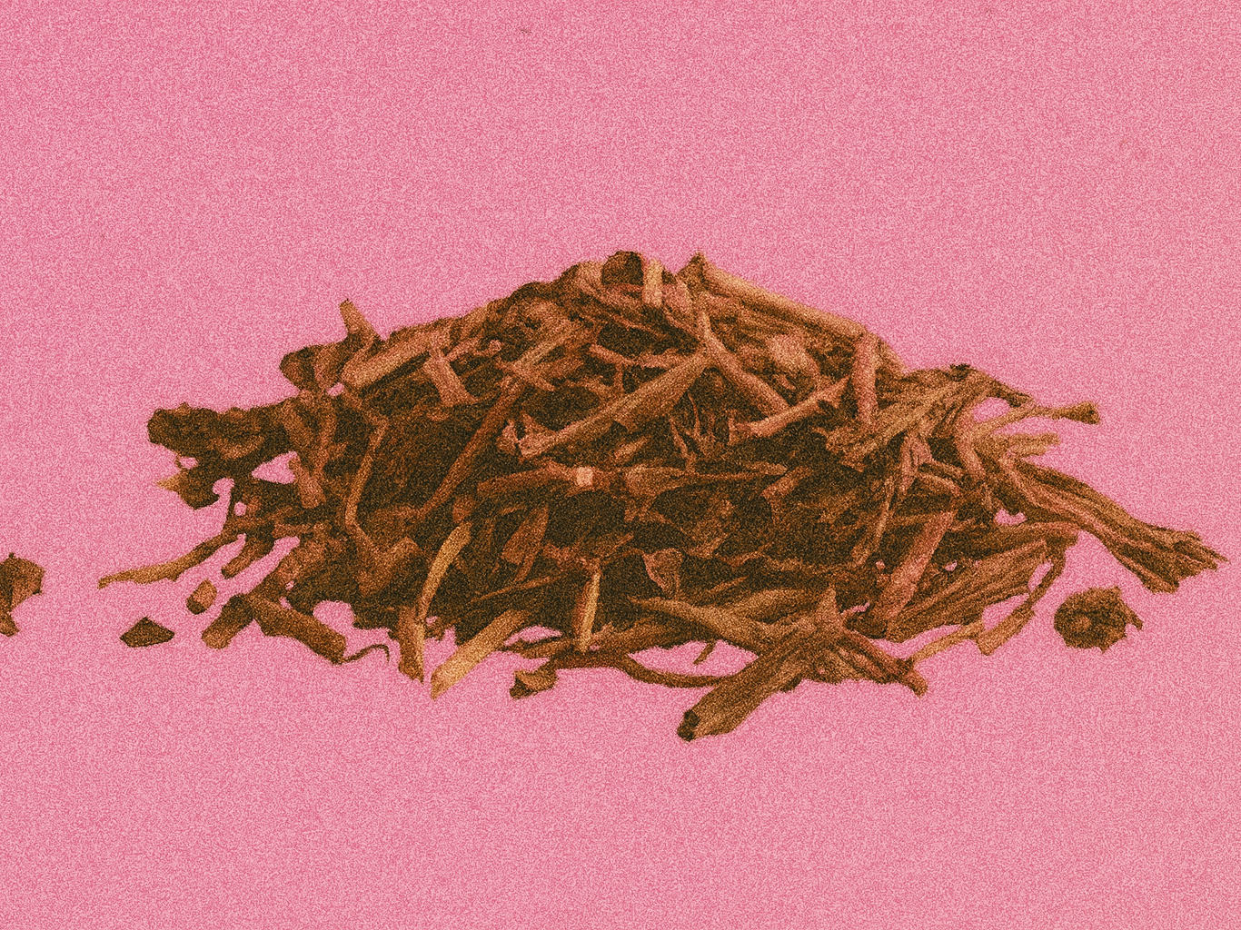 Hojicha tea leaves